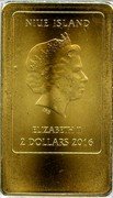 Niue 2 Dollars Winter Night Mountain 2016  NIUE ISLAND IRB ELIZABETH II 2 DOLLARS 2016 coin obverse