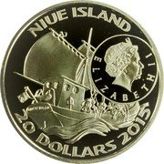 Niue 20 Dollars (Pippi Longstocking) NIUE ISLAND ELIZABETH II HOPPETOSSA 20 DOLLARS 2015 coin obverse Niue 20 Dollars (Pippi Longstocking) NIUE ISLAND ELIZABETH II HOPPETOSSA 20 DOLLARS 2015 coin obverse