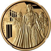 Niue 200 Dollars (Darth Vader) 1 OZ 9999 FINE GOLD © & TM LUCASFILM LTD. coin reverse
