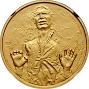 Niue 200 Dollars Han Solo 2016  Proof 1 OZ 9999 FINE GOLD © & TM LUCASFILM LTD. coin reverse Niue 200 Dollars Han Solo 2016  Proof 1 OZ 9999 FINE GOLD © & TM LUCASFILM LTD. coin reverse