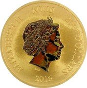 Niue 200 Dollars (Year of the Monkey) ELIZABETH II NIUE 200 DOLLARS IRB 2016 coin obverse Niue 200 Dollars (Year of the Monkey) ELIZABETH II NIUE 200 DOLLARS IRB 2016 coin obverse