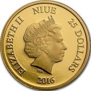 Niue 25 Dollars (Alice in Wonderland) ELIZABETH II NIUE 25 DOLLARS IRB 2016 coin obverse Niue 25 Dollars (Alice in Wonderland) ELIZABETH II NIUE 25 DOLLARS IRB 2016 coin obverse
