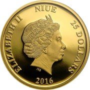 Niue 25 Dollars Darth Vader 2016  Proof ELIZABETH II NIUE 25 DOLLARS IRB 2016 coin obverse Niue 25 Dollars Darth Vader 2016  Proof ELIZABETH II NIUE 25 DOLLARS IRB 2016 coin obverse