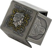 Niue 25 Dollars Leonardo da Vinci 2015 mw Antique Finish NIUE ISLAND 2015 ELIZABETH II 6,5 OZ .999 AG 25 DOLLARS coin obverse Niue 25 Dollars Leonardo da Vinci 2015 mw Antique Finish NIUE ISLAND 2015 ELIZABETH II 6,5 OZ .999 AG 25 DOLLARS coin obverse