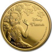 Niue 25 Dollars (Tiana) DISNEY TIANA ©DISNEY 1/4 OZ 9999 FINE GOLD coin reverse Niue 25 Dollars (Tiana) DISNEY TIANA ©DISNEY 1/4 OZ 9999 FINE GOLD coin reverse