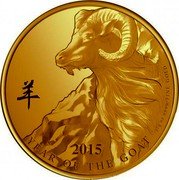 Niue 25 Dollars (Year of the Goat) 羊 2015 YEAR OF THE GOAT 1/4 OZ 9999 FINE GOLD coin reverse Niue 25 Dollars (Year of the Goat) 羊 2015 YEAR OF THE GOAT 1/4 OZ 9999 FINE GOLD coin reverse