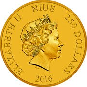 Niue 250 Dollars (Plane Crazy) ELIZABETH II NIUE 250 DOLLARS IRB 2016 coin obverse
