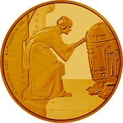 Niue 250 Dollars (Princess Leia) 1 OZ 9999 FINE GOLD © & TM LUCASFILM LTD. coin reverse