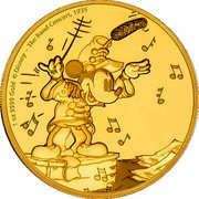 Niue 250 Dollars (The Band Concert) 1 OZ 9999 GOLD © DISNEY - THE BAND CONCERT, 1935 coin reverse