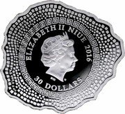 Niue 30 Dollars (Mount Vesuvio. Antiqued) ELIZABETH II NIUE 2016 IRB 30 DOLLARS coin obverse