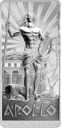 Niue 5 Dollars Apollo 2015  Proof 2 OZ 999 FINE SILVER APOLLO GODS OF ANCIENT GREECE coin reverse