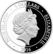 Niue 5 Dollars (Crystal Butterfly) NIUE ISLAND 5 DOLLARS ELIZABETH II CM 2016 coin obverse Niue 5 Dollars (Crystal Butterfly) NIUE ISLAND 5 DOLLARS ELIZABETH II CM 2016 coin obverse
