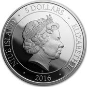 Niue 5 Dollars (Crystal Flower) NIUE ISLAND 5 DOLLARS ELIZABETH II CM 2016 coin obverse Niue 5 Dollars (Crystal Flower) NIUE ISLAND 5 DOLLARS ELIZABETH II CM 2016 coin obverse