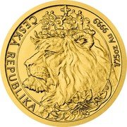 Niue 5 Dollars (Czech Lion - Elizabeth II) ČESKÁ REPUBLIKA 1/25 OZ AU 999.9 coin reverse