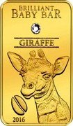Niue 5 Dollars (Giraffe) BRILLIANT BABY BAR GIRAFFE 2016 coin reverse Niue 5 Dollars (Giraffe) BRILLIANT BABY BAR GIRAFFE 2016 coin reverse