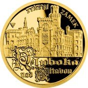 Niue 5 Dollars Hluboka nad Vltavou 2021 CM Proof STÁTNÍ ZÁMEK PP coin reverse Niue 5 Dollars Hluboka nad Vltavou 2021 CM Proof STÁTNÍ ZÁMEK PP coin reverse