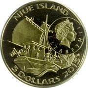 Niue 5 Dollars (Kurrakurradoot Island) NIUE ISLAND ELIZABETH II HOPPETOSSA 5 DOLLARS 2015 coin obverse