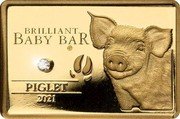 Niue 5 Dollars (Piglet) BRILLIANT BABY BAR PIGLET 2020 coin reverse Niue 5 Dollars (Piglet) BRILLIANT BABY BAR PIGLET 2020 coin reverse