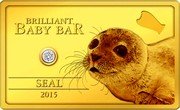 Niue 5 Dollars Seal. Baby Bar 2015 BU + Brillant BRILLIANT BABY BAR SEAL 2015 coin reverse
