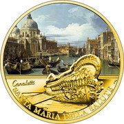 Niue 50 Dollars Basilica di Santa Maria della Salute 2016  Proof CANALETTO SANTA MARIA DELLA SALUTE coin reverse