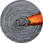 Niue 50 Dollars Campo del Cielo Meteorite 2015  Ultra-high relief; Antique Finish METEORITE CAMPO DELCIELO 1576 ARGENTINA 2015 coin reverse Niue 50 Dollars Campo del Cielo Meteorite 2015  Ultra-high relief; Antique Finish METEORITE CAMPO DELCIELO 1576 ARGENTINA 2015 coin reverse