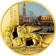 Niue 50 Dollars Doge’s Palace 2016  Proof PALAZZO DUCALE CANALETTO coin reverse