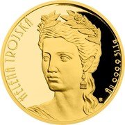 Niue 50 Dollars (Helen of Troy) HELENA TROJSKÁ AU 999.9 31.1G coin reverse
