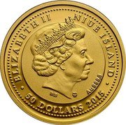 Niue 50 Dollars (John Paul II) ELIZABETH II NIUE ISLAND IRB IRB AU 999.9 50 DOLLARS 2015 coin obverse Niue 50 Dollars (John Paul II) ELIZABETH II NIUE ISLAND IRB IRB AU 999.9 50 DOLLARS 2015 coin obverse