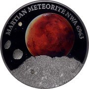 Niue 50 Dollars (Martian Meteorite NWA 6963) MARTIAN METEORITE NWA 6963 coin reverse
