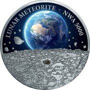 Niue 50 Dollars NWA 5000 2015  Ultra-high relief; Antique Finish LUNAR METEORITE - NWA 5000 coin reverse Niue 50 Dollars NWA 5000 2015  Ultra-high relief; Antique Finish LUNAR METEORITE - NWA 5000 coin reverse