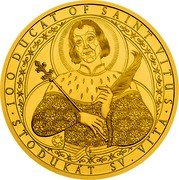 Niue 500 Dollars 100 Ducat of St. Vitus 2016 CM 100 DUCAT OF SAINT VITUS V PAVLICA STODUKÁT SV. VÍTA coin reverse Niue 500 Dollars 100 Ducat of St. Vitus 2016 CM 100 DUCAT OF SAINT VITUS V PAVLICA STODUKÁT SV. VÍTA coin reverse