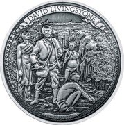 Niue Five Dollars (David Livingstone) DAVID LIVINGSTONE 2 OZ 999 FINE SILVER coin reverse Niue Five Dollars (David Livingstone) DAVID LIVINGSTONE 2 OZ 999 FINE SILVER coin reverse