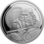 Niue Five Dollars Galileo Galilei 2021  BU FIVE DOLLARS 2021 PUBLIC SEAL OF NIUE ATUA NIUE TUKULAGI .999 SILVER 1 OUNCE coin obverse Niue Five Dollars Galileo Galilei 2021  BU FIVE DOLLARS 2021 PUBLIC SEAL OF NIUE ATUA NIUE TUKULAGI .999 SILVER 1 OUNCE coin obverse