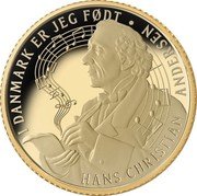 Niue Five Dollars Hans Christian Andersen 2021  I DANMARK ER JEG FØDT HANS CHRISTIAN ANDERSEN coin reverse Niue Five Dollars Hans Christian Andersen 2021  I DANMARK ER JEG FØDT HANS CHRISTIAN ANDERSEN coin reverse
