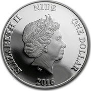 Niue One Dollar (Disney Season's Greetings) ELIZABETH II NIUE ONE DOLLAR IRB 2016 coin obverse Niue One Dollar (Disney Season's Greetings) ELIZABETH II NIUE ONE DOLLAR IRB 2016 coin obverse