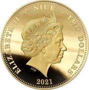 Niue Two Dollars ANZACs to the Western Front 2021  Proof ELIZABETH II NIUE TWO DOLLARS IRB 2021 coin obverse Niue Two Dollars ANZACs to the Western Front 2021  Proof ELIZABETH II NIUE TWO DOLLARS IRB 2021 coin obverse
