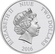 Niue Two Dollars (Marlin and Nemo) ELIZABETH II NIUE TWO DOLLARS IRB 2016 coin obverse