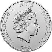 Niue Two Dollars (Millennium Falcon) ELIZABETH II NIUE TWO DOLLARS IRB 2021 coin obverse Niue Two Dollars (Millennium Falcon) ELIZABETH II NIUE TWO DOLLARS IRB 2021 coin obverse