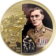 Niue Two Dollars Private Bill Jackson 2021  Proof "BILL" JACKSON VC FOR VALOUR 25 JUNE 1916 coin reverse Niue Two Dollars Private Bill Jackson 2021  Proof "BILL" JACKSON VC FOR VALOUR 25 JUNE 1916 coin reverse