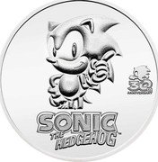 Niue Two Dollars (Sonic the Hedgehog) 30TH ANNIVERSARY SONIC THE HEDGEHOG™ coin reverse Niue Two Dollars (Sonic the Hedgehog) 30TH ANNIVERSARY SONIC THE HEDGEHOG™ coin reverse