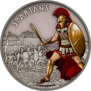 Niue Two Dollars Spartans 2016  Proof SPARTANS 1 OZ 999 FINE SILVER coin reverse Niue Two Dollars Spartans 2016  Proof SPARTANS 1 OZ 999 FINE SILVER coin reverse