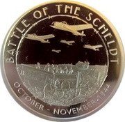 Niue 1 Dollar (Battle of the Scheldt) BATTLE OF THE SCHELDT OCTOBER - NOVEMBER 1944 coin reverse