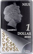 Niue 1 Dollar (Get Rich) NIUE ELIZABETH II 1 DOLLAR 2020 AG 999 8 G coin obverse