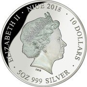 Niue 10 Dollars (Armistice) ELIZABETH II NIUE 2018 10 DOLLARS IRB 5 OZ 999 SILVER coin obverse