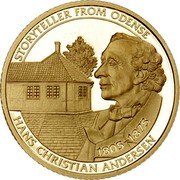 Niue 10 Dollars (Hans Christian Andersen) STORYTELLER FROM ODENSE 1805 - 1875 HANS CHRISTIAN ANDERSEN coin reverse