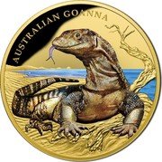 Niue 100 Dollars (Goanna) AUSTRALIAN GOANNA coin reverse Niue 100 Dollars (Goanna) AUSTRALIAN GOANNA coin reverse