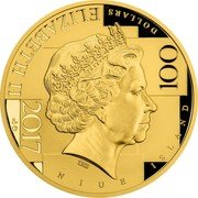 Niue 100 Dollars Joseph II & Maria Theresa 2017 CM Proof ELIZABETH II 2017 CM OJ IRB NIUE ISLAND 100 DOLLARS coin obverse Niue 100 Dollars Joseph II & Maria Theresa 2017 CM Proof ELIZABETH II 2017 CM OJ IRB NIUE ISLAND 100 DOLLARS coin obverse