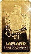 Niue 2.5 Dollars Finland 2021  Proof FI LAPLAND FINE GOLD 999.9 coin reverse