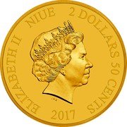 Niue 2 Dollars 50 Cents (Little Whirlwind) ELIZABETH II NIUE 2 DOLLARS 50 CENTS IRB 2017 coin obverse Niue 2 Dollars 50 Cents (Little Whirlwind) ELIZABETH II NIUE 2 DOLLARS 50 CENTS IRB 2017 coin obverse