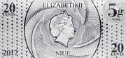 Niue 20 Cents (Mickey Mouse & Friends) 20 CENTS ELIZABETH II 5G AG .999 IRB 2017 NIUE 20 CENTS coin obverse Niue 20 Cents (Mickey Mouse & Friends) 20 CENTS ELIZABETH II 5G AG .999 IRB 2017 NIUE 20 CENTS coin obverse